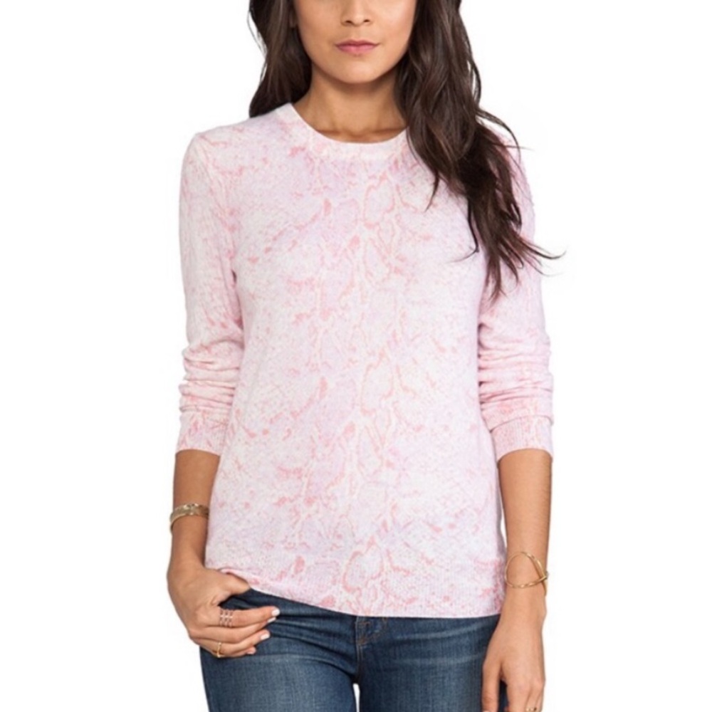 BOGO! Equipment Femme Cashmere Pink Python Shane Sweater Large